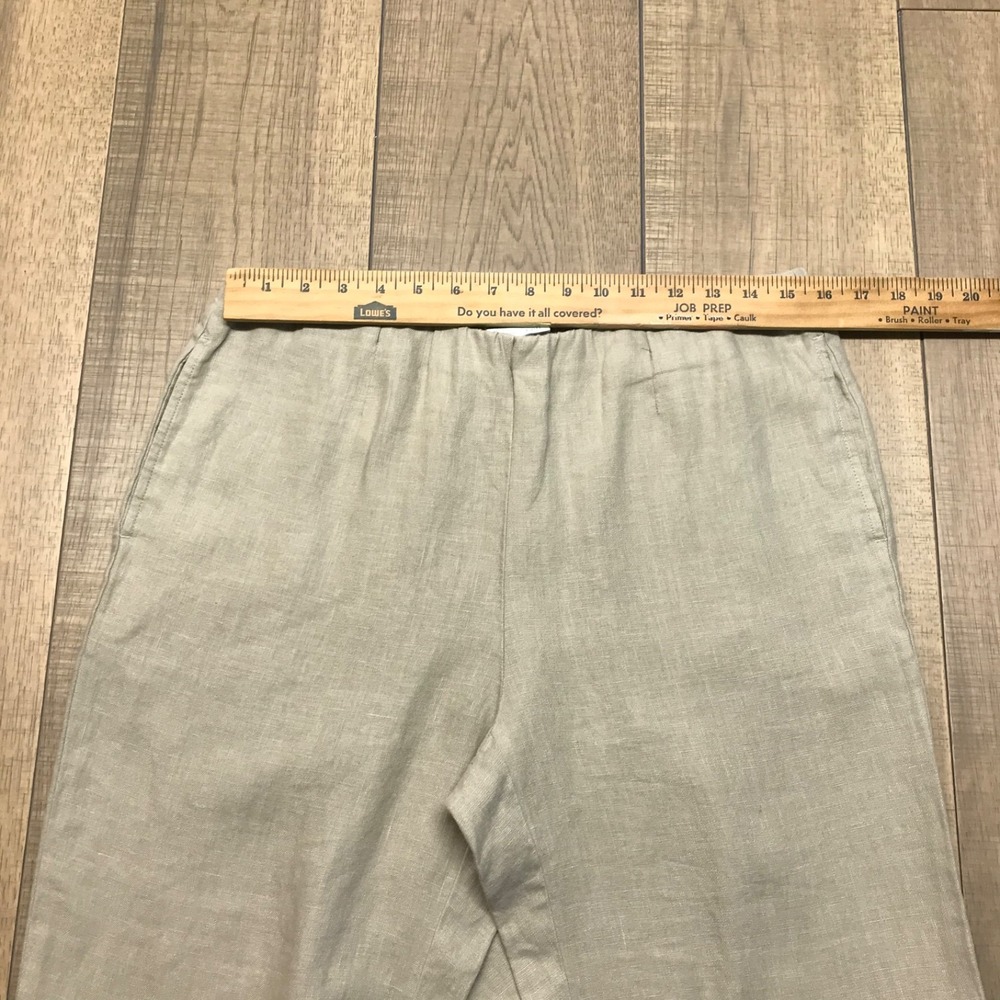 J. Jill Pants Love Linen Womens Size S Beige Pull On Elastic Beach Old Money NEW - Picture 8 of 11